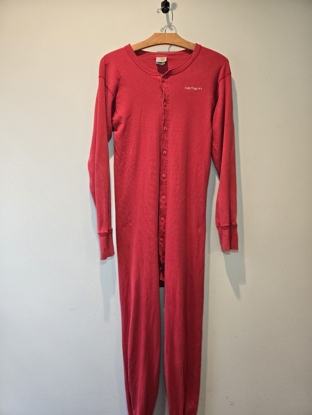 Vintage Carhartt Long John Union Suit 1 Piece Jumper Onesie Adult Men's Large